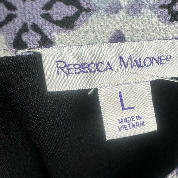 Vintage Rebecca Malone beautiful button down print top with cami size large - Picture 7 of 8
